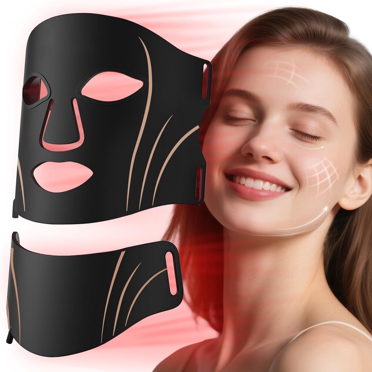 Good4You Led Gezichtsmasker & Decolleté - Collageen & Led Masker - Infraroodlamp - Rood Licht Therapie - Infraroodtherapie - Red Light Therapy - Led Face Mask - Ook Voor Nek