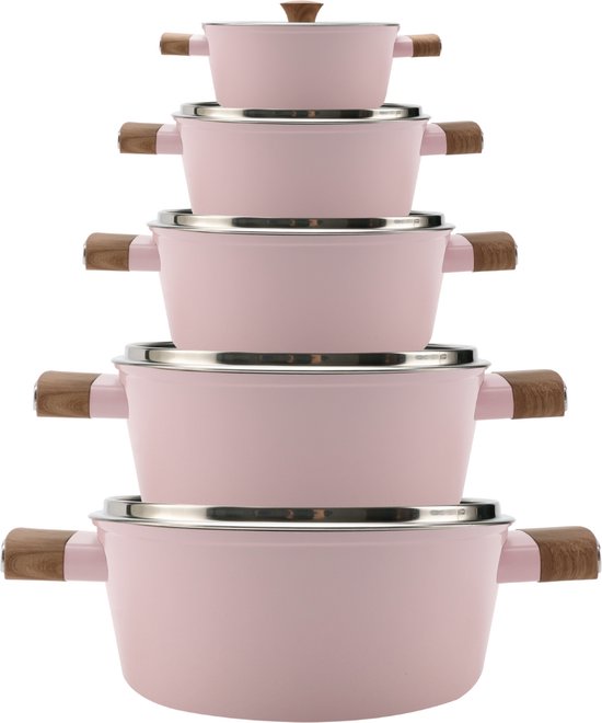 Batterie de cuisine Royal Swiss 12 pièces en acier inoxydable avec une qualité de fonction spéciale adaptée à tous les incendies