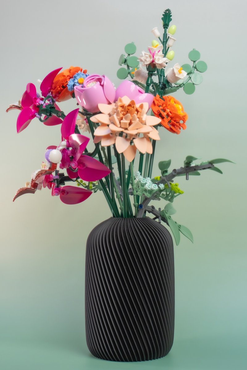 Luxe vaas - Modern - Botanicals - Zwart- Maerc Design