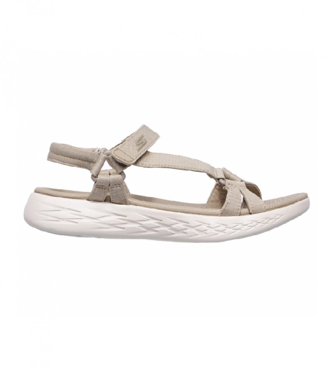 Skechers On-The-Go 600 sandalen Glanzend Beige