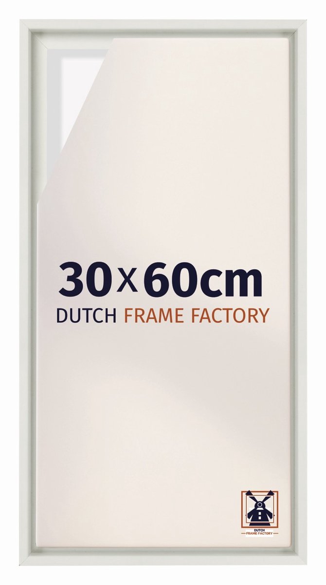 Dutch Frame Factory Baklijst 30x60 cm - Wit Mat - Geschikt voor Canvasdoek - MDF Baklijst Lausanne