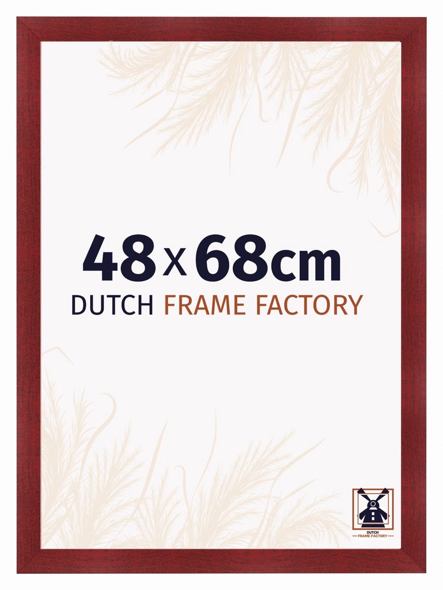 Dutch Frame Factory Fotolijst 48x68 cm - MDF - Wijnrood Geveegd - Praag