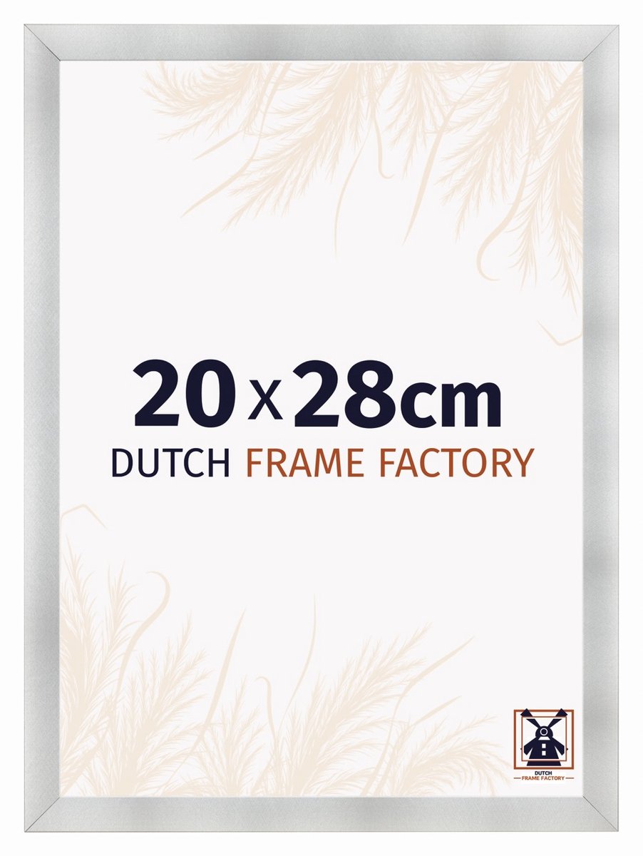 Dutch Frame Factory Fotolijst 20x28 cm - MDF - Aluminium Geborsteld - Praag