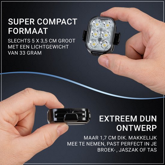 EasyNova Fietsverlichting Set - oplaadbare LED voor- en achterlicht - waterdicht — afbeelding 5