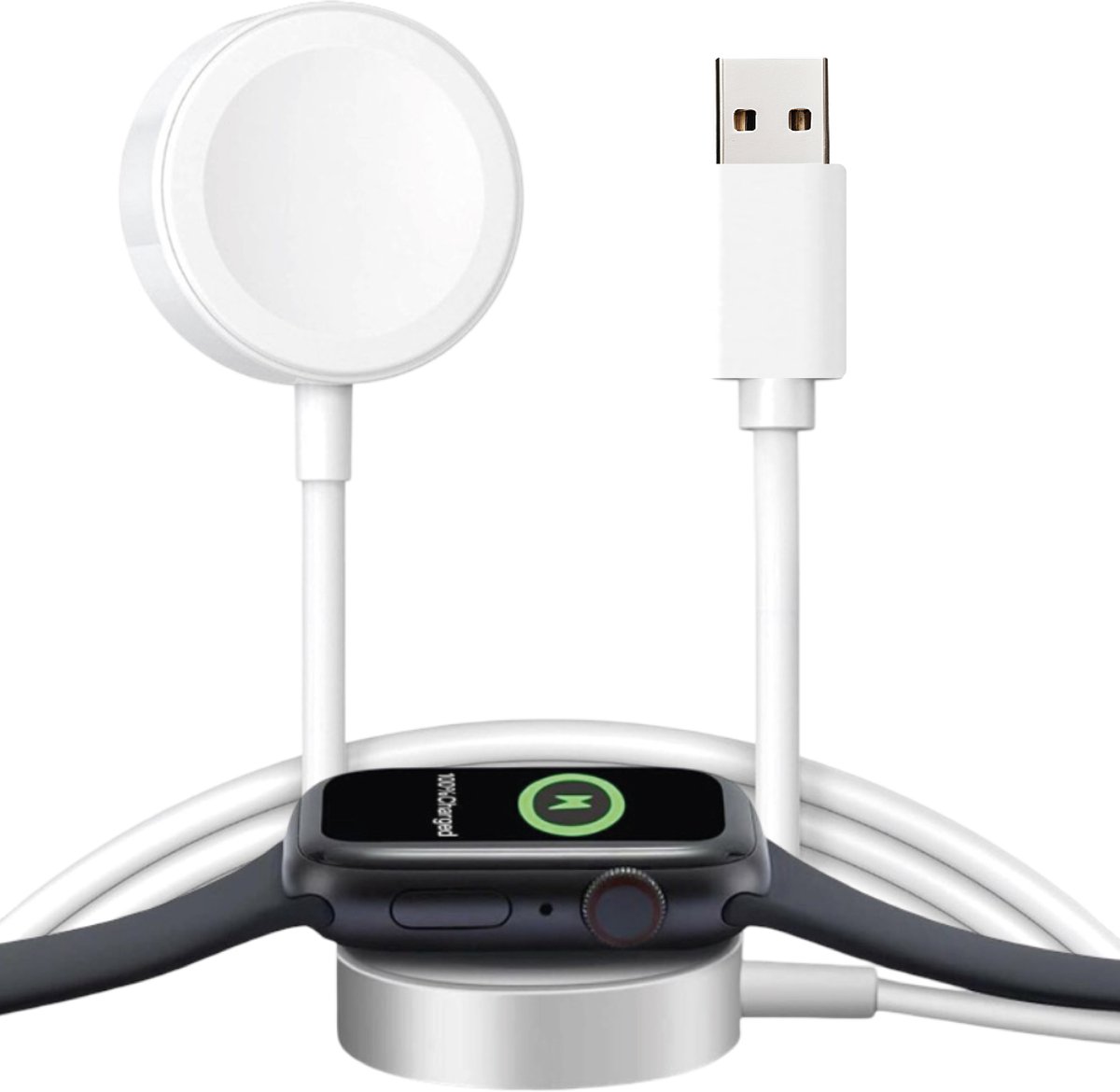 Magnetische Oplader – Geschikt voor Apple Watch Serie 1-10– USB – 1M