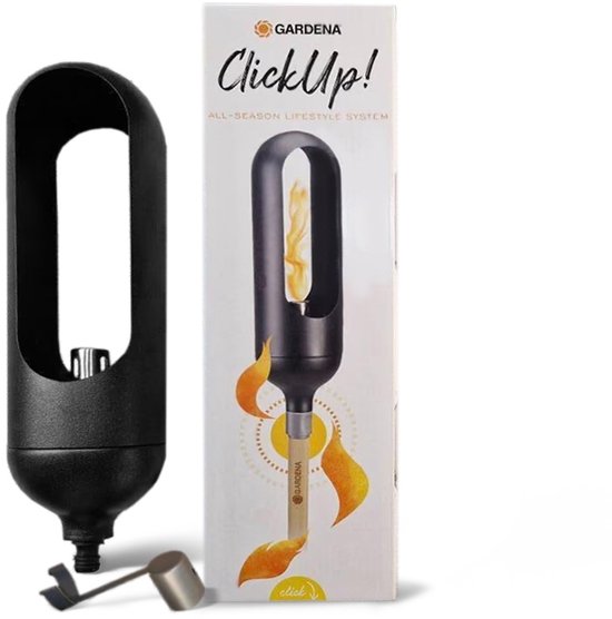 Tuinfakkel Gardena ClickUp! – Sfeerverlichting, weerbestendig, stevig en makkelijk te bevestigen
