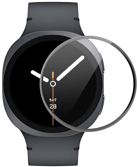 By Qubix - Screen protector - Full cover - Geschikt voor de Samsung Galaxy Watch 8 - 40mm