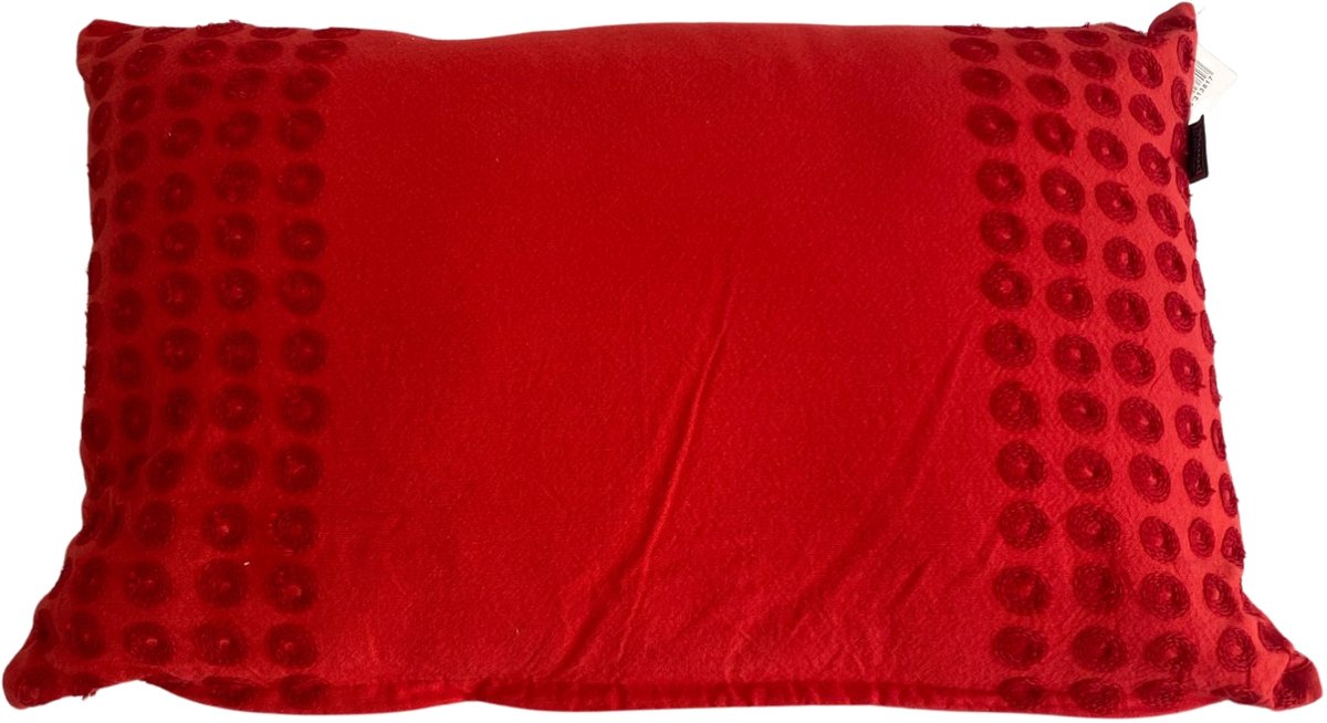 Mica Sierkussen Kiki Rood 55x35 cm – Decoratief Woonkussen – Zacht Kussen voor Bank en Bed