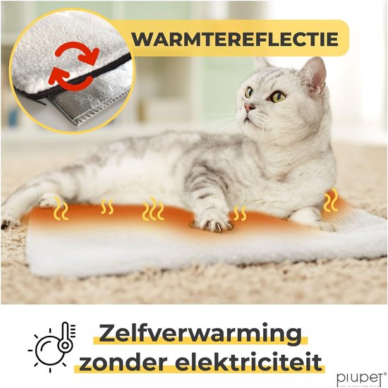 Couverture auto-chauffante pour chats et chiens - taille 60 x 45 cm - tapis chauffant innovant pour chats et chiens - couverture pour chat respectueuse de l'environnement