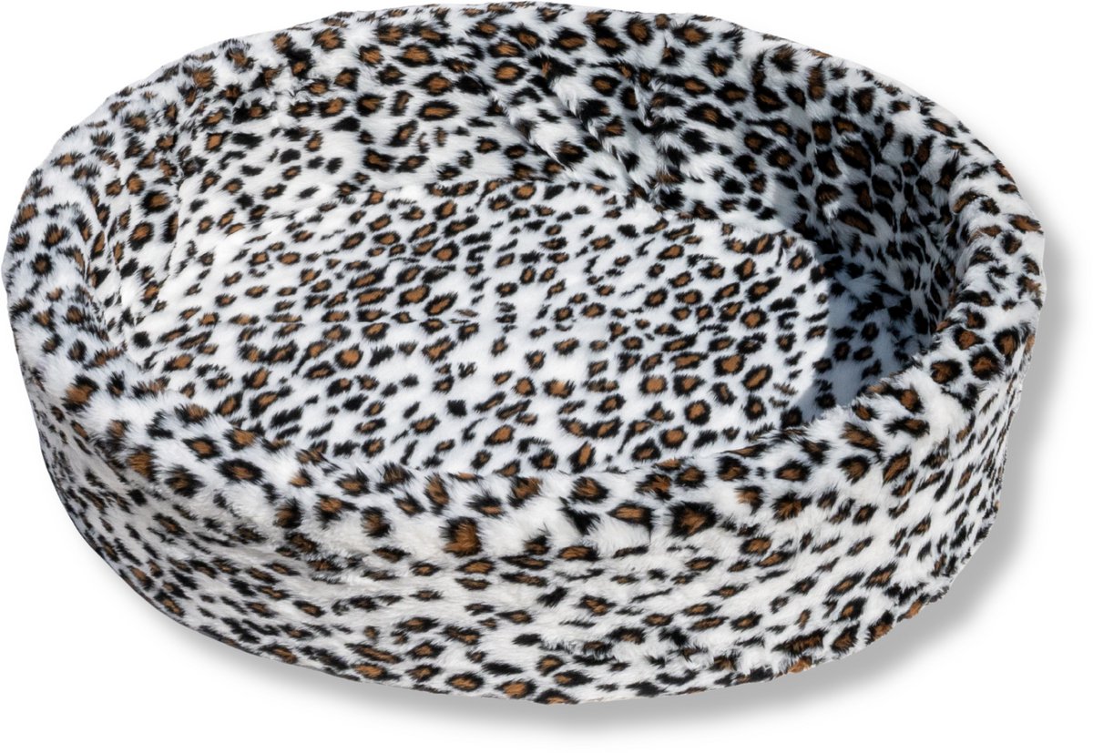 NapZZZ Hondenmand - Sneeuw Luipaard Wit - 66 x 56 x 18 cm