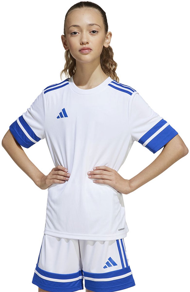 Adidas Squadra 25 T-shirt Met Korte Mouwen 5-6 Years Jongens Meisjes Blauw