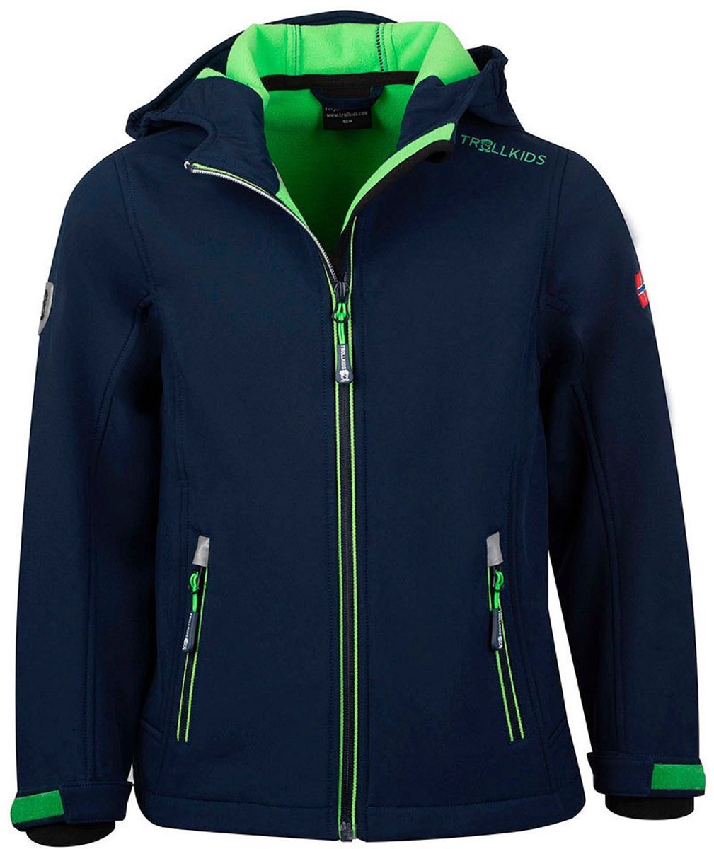 Trollkids Trollfjord Softshelljack 176 cm Kinderen Marineblauw