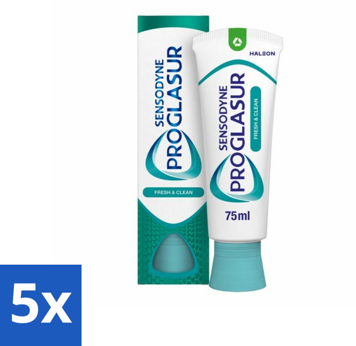 Sensodyne - Tandpasta - Proglasur Fresh & Clean - Frisse Mond - 75 ml - Bulkverpakking - 5 stuks