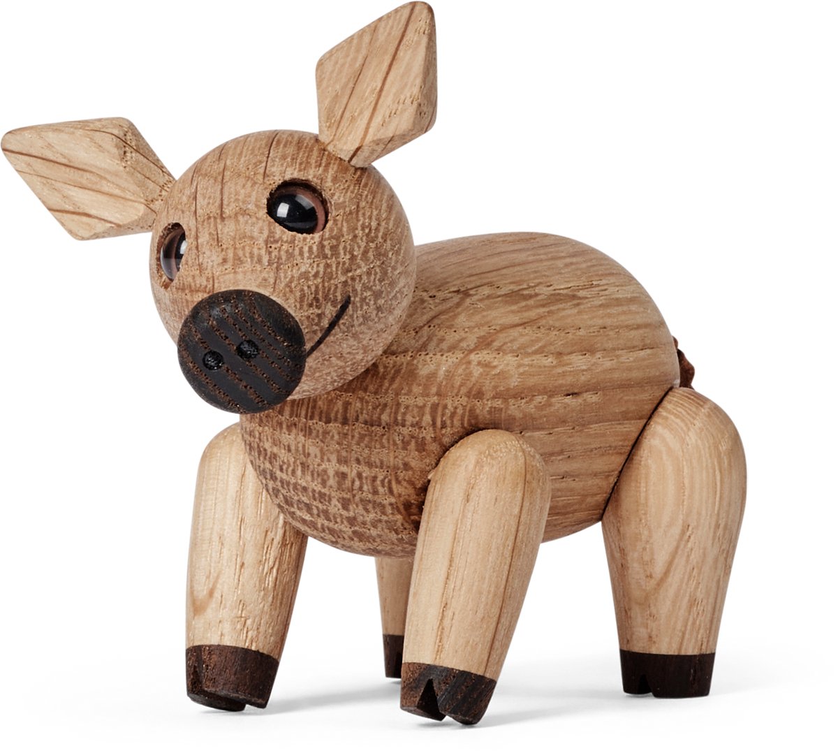Wooden Figure Animal Pigg "Poppy” 31g H6.0xW4.2xL8.5cm (made in Vietnam) speelgoedfiguur kinderen en volwassenen