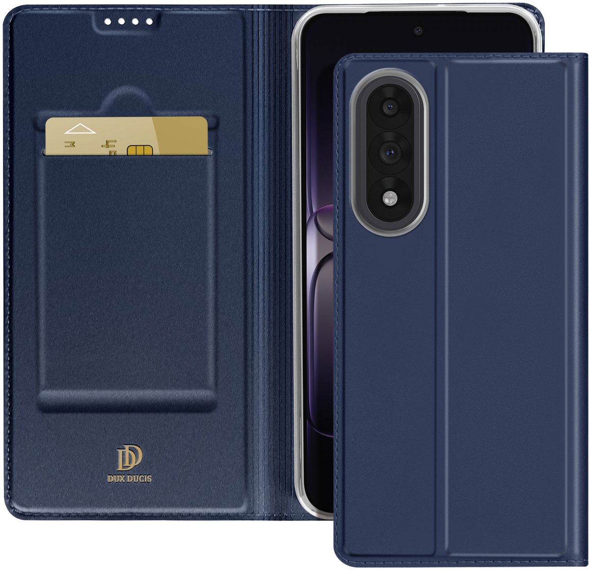 Dux Ducis, Flipcase voor OnePlus Nord 5 met Kaarthouder Skin Pro Serie, Nachtblauw