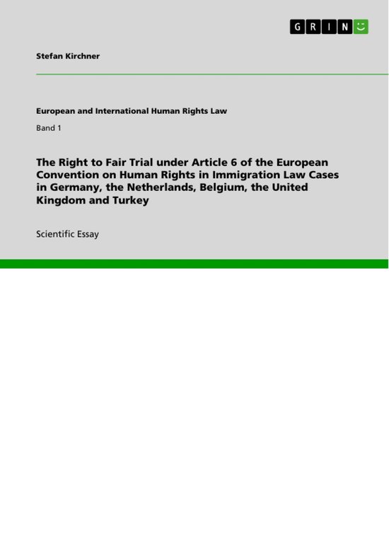 The Right to Fair Trial under Article 6 of the European Conv ... - cover