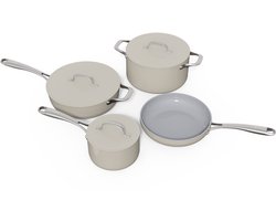 Safecourt Kitchen 7-delige Keramische Pannenset - Inductie, Elektrisch, Keramisch & Gas - PFAS &…