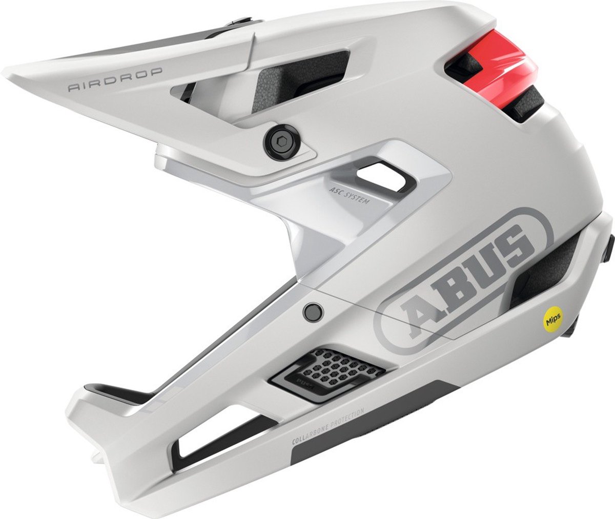 ABUS Fietshelm airdrop mips polar white s/m - 52-58 cm - wit - geschikt voor gebruik tijdens downhill - enduro - 790 g s/m afbeelding