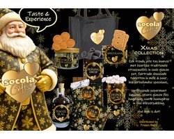 SoCoLa Kerstpakket – Luxe Giftbag inclusief Fairtrade chocolade en lekkernijen in trendy Kerst goud/zwarte verpakking – Persoonlijk Cadeau – Kerst kado – Kerst geschenk - Voor Hem en Haar – Vrouw en Man