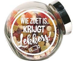 Snoeppot Sinterklaas "Wie zoet is krijgt lekkers" - Snoeppot tum tum - Sinterklaas cadeau - Sinterklaas snoep - Pakjesavond - Snoep cadeau - Bedankt cadeau -
