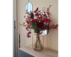 Zijden bloemen boeket - Zijden Herfstboeket Herfstrots - Onderhoudsvrij - Kunstbloemen