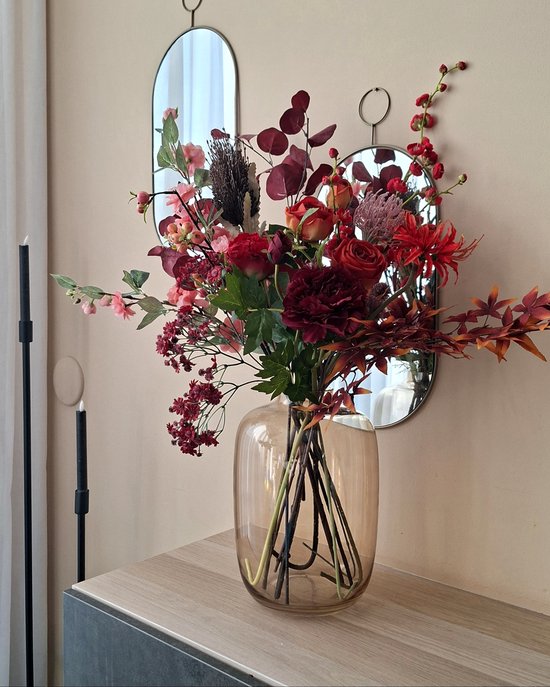 Zijden bloemen boeket – Zijden Herfstboeket Herfstrots – Onderhoudsvrij – Kunstbloemen