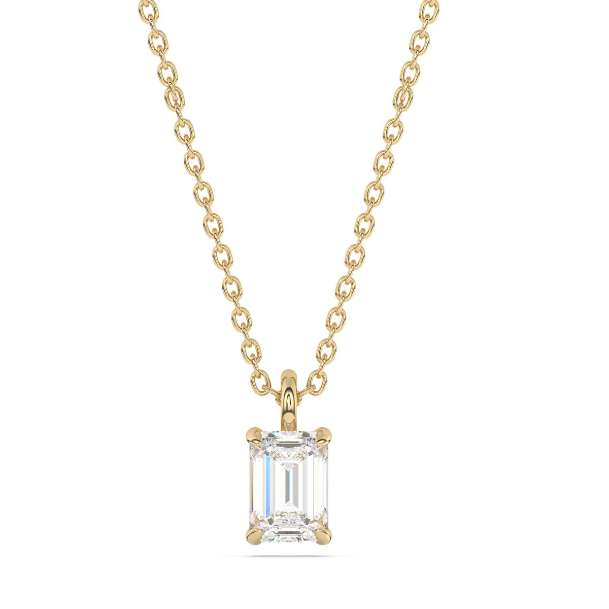 Diam Addict Halskette 585 Gelbgold mit im Labor gezüchtetem Diamanten