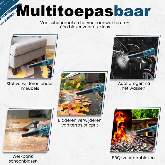 Zentex Turboblazer 3500W - Bladblazer - Stofblazer- Jet Blower - Turbo Fan - Luchtblazer - Air Duster - Waterblazer van Merkloos	 — afbeelding 4