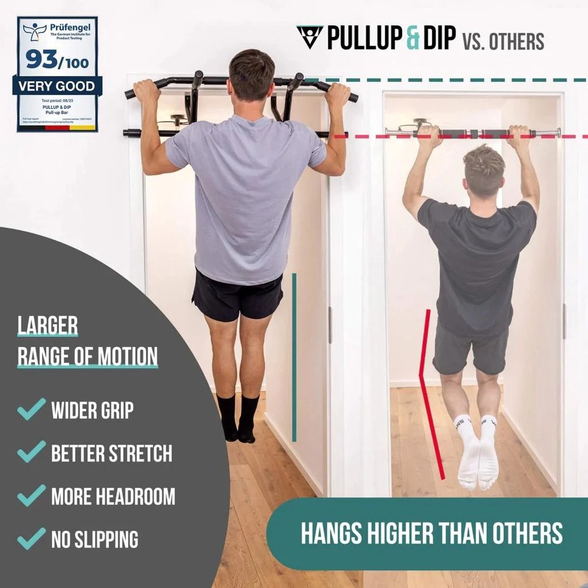 PULLUP & DIP Pro Pull-up Stang - Montage zonder boren thumbnail 2