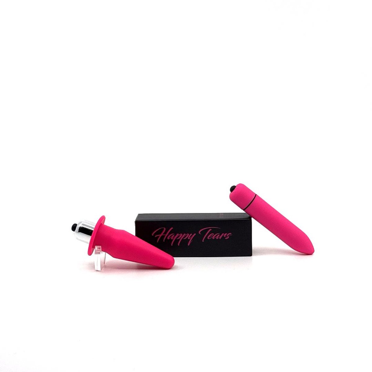 Happy Tears© - Anaal Plug & Bullet Vibrator Set – Luxe Siliconen Speeltjes voor Intense Sensaties voor beginners - Roze