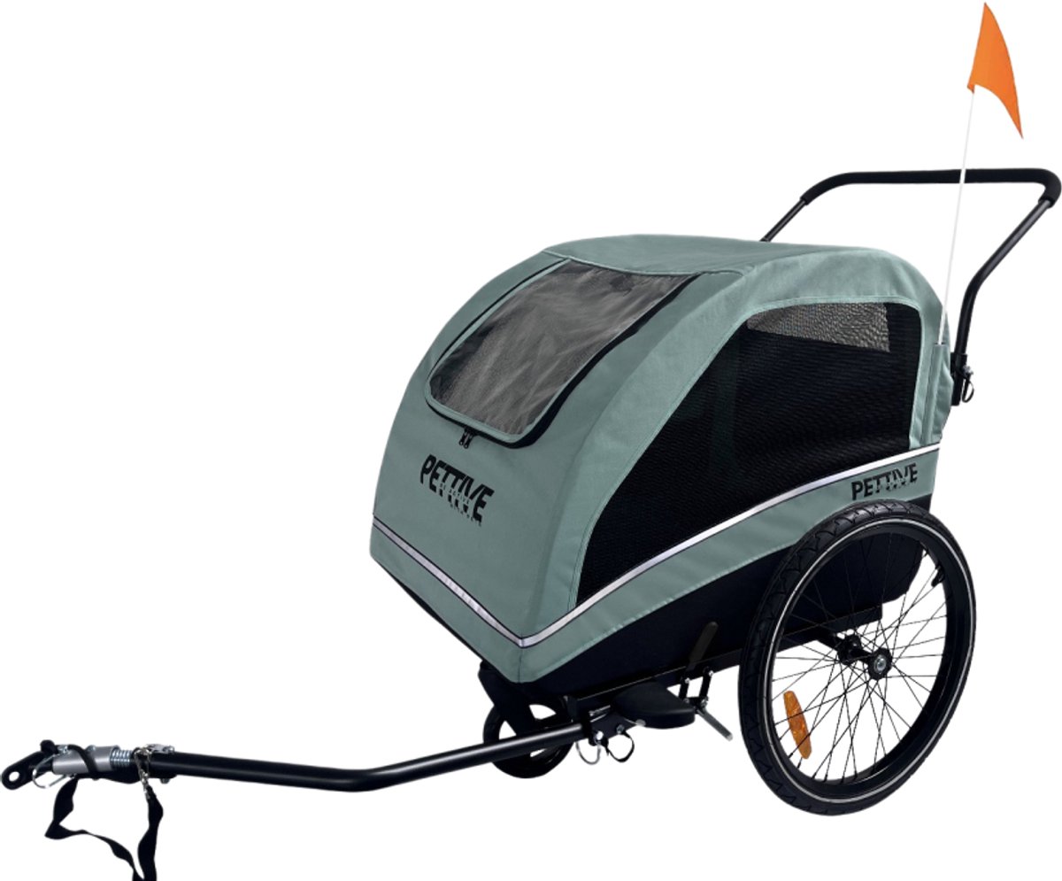 ACTIVE ONE Fietstrailer met Wandelset voor Honden (Green)
