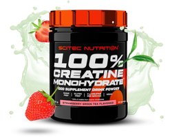 Scitec Nutrition® - 100% Creatine Monohydrate (300 gram - Strawberry/Green Tea) - Aardbei - 60 doseringen - creatine poeder - creatine monohydraat