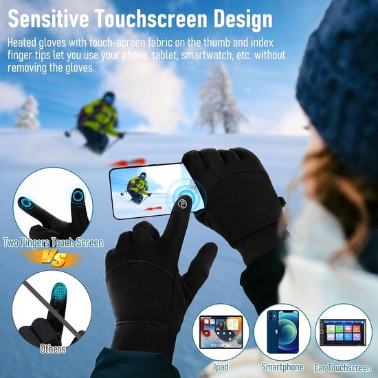 Handschoenen, Touch Screen verwarmde handschoenen, Usb handwarmer tas elektrische handen verwarming kussen warme handschoenen, warme handschoenen thermische USB met ingebouwd verwarmingsblad voor