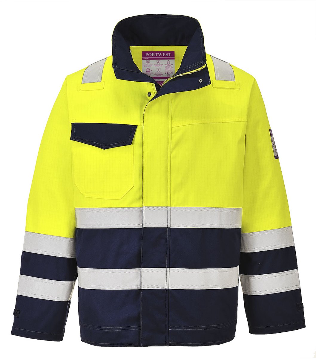 Portwest Hi-Vis Modaflame Jack MV25 - Geel/Marine - M