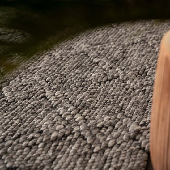 Tapis d'extérieur rond - Var gris 80 cm rond