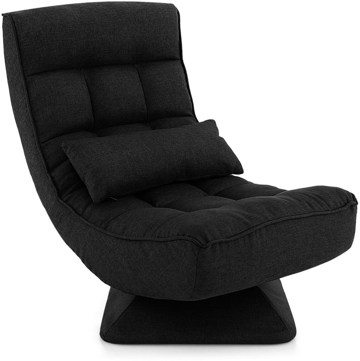 GranMaison Fauteuil - Relaxzetel - Relaxstoel - Relaxfauteuil - Stoel - Met Lendenkussen - Voor één Persoon - Zwart