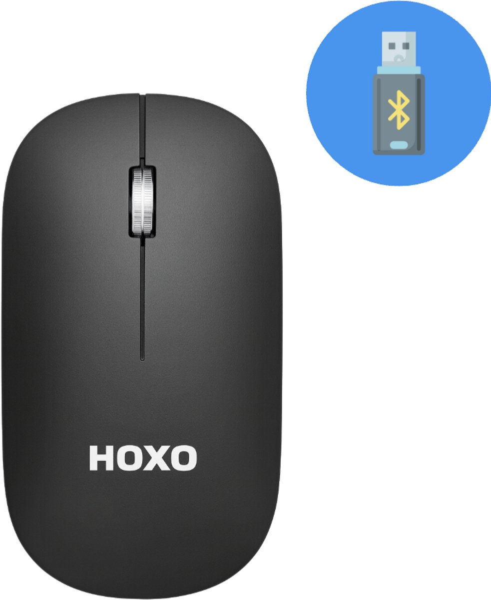 Muis - Draadloze Muis - Stille Muis - Mouse - Bluetooth Muis - Ergonomische Muis - 2.4 GHz Receiver - USB