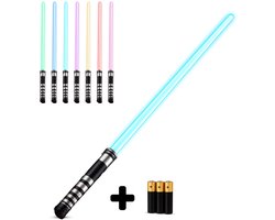 foto van Lightsaber - Light Saber - 7 Kleuren - Licht & Geluid - Verstelbaar - INC BATTERIJEN - Lichtzwaard - Jedi - Vechten - Rolspel - Cosplay - Laserzwaard - Kerst Cadeautjes