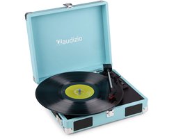 Platenspeler met speakers - Audizio RP111BL - Retro platenspeler - LP speler - Model 2025 - Blauw