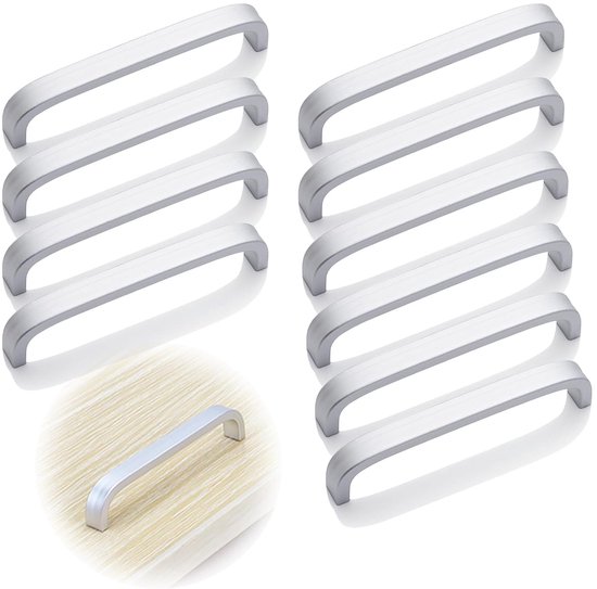 TRANKIELO® - Set van 10 Kastgrepen in Gepolijst Chroom - Ladehandgrepen
