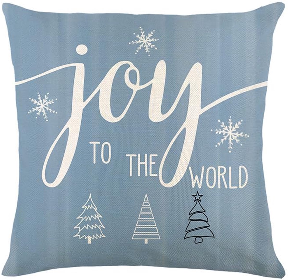 Unyqoos Decoratieve kussenslopen met kerstthema voor sfeervolle winterinterieurs blauw