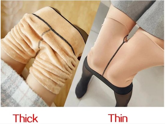 Dames Thermische Pantyleggingen | Sexy Doorzichtige Fleece Leggings | Slanke Winter Warme Dikke Velvet Kousen | Mode Streetwear voor Dames | Comfortabele Leggings, Warme Kousen, Damesmode — afbeelding 2
