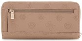 GUESS porte-monnaie Cresidia II SLG Large Zip Around Wallet Dark Taupe Logo