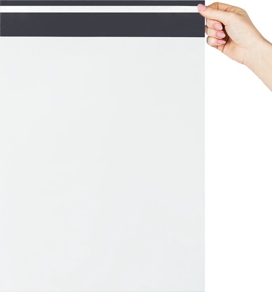 OFFICE PRODUCTS verzendzakken plastic goederenzending / 100 stuks/LDPE-folie /enveloppen blikdicht / 19 x 25 x 4 cm/kleur: wit