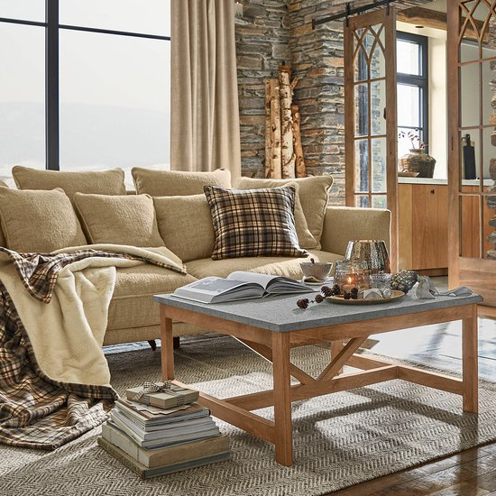 LOBERON Housse de coussin Celestria marron/beige