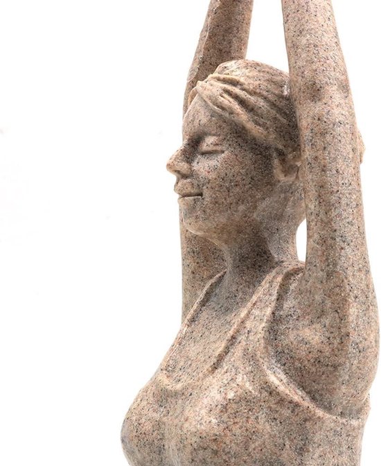 Modern hars yoga-meisjesstandbeeld: kleurrijke kunstsculptuur, woondecoratie - België