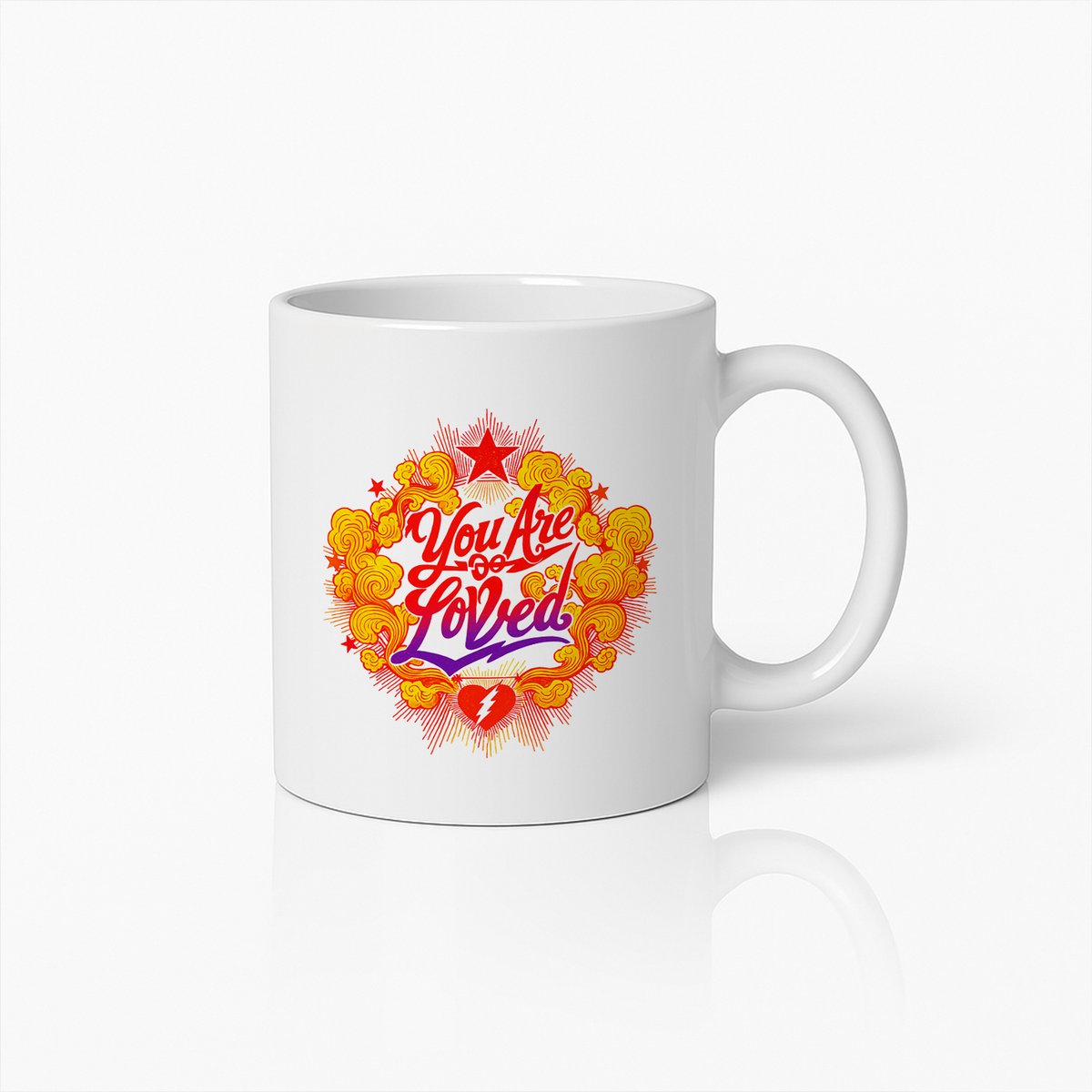 You Are Loved Mok 330ml – Inspirerende Koffiebeker met Positieve Boodschap – Perfect Cadeau voor Vrienden, Familie & Geliefden