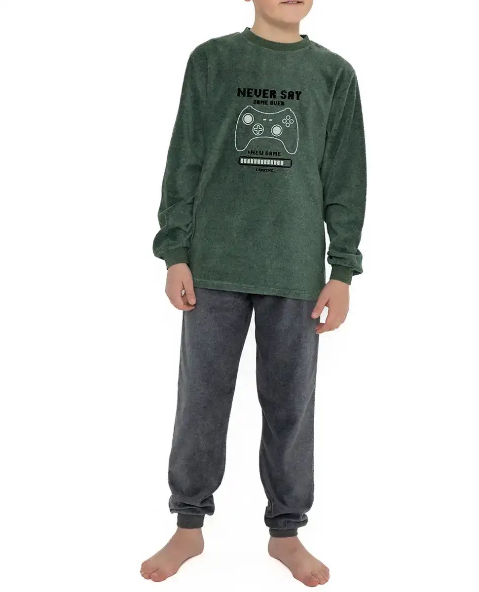 Get Trend Fleece Onesie voor jongens en tieners, warme pyjama met