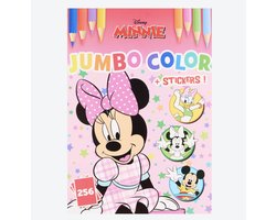 Kleurboek XXL Disney Minnie Mouse - 256 Pagina's inclusief Stickers - Mega Kleurboek - Tekenen & Kleuren - Kleurboek / Tekenboek - Cadeau voor Jongens en Meisjes - XL Kleurboek - Stickerboek - Creativiteit - Hoge Kwaliteit - Extra Dik Kleurboek
