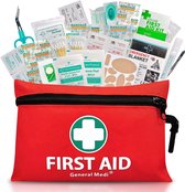 General Medi Verbanddoos Klein 110-delig - Compacte EHBO Kit voor Reis en Wandelen - Waterdichte Tas